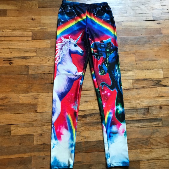 Robot Dinosaur Rainbow Leggings | Poshmark